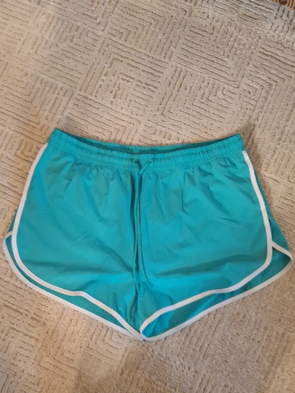 MTA Sport Teal Athletic Shorts with White Trim